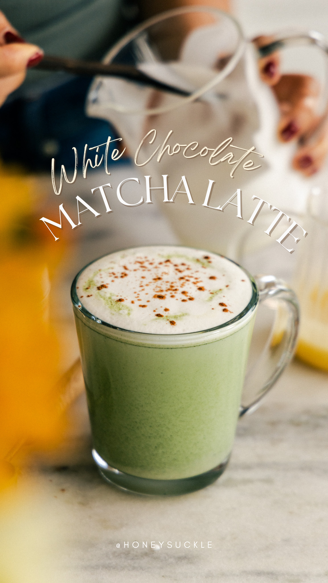 White Chocolate Matcha Latte — Honeysuckle